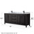 Wyndham WCV252580DEBCMUNSMXX Daria 80 Inch Double Bathroom Vanity in Dark Espresso, White Carrara Marble Countertop, Undermount Square Sinks, Matte Black Trim