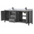 Wyndham WCV252580DGBCMUNSMXX Daria 80 Inch Double Bathroom Vanity in Dark Gray, White Carrara Marble Countertop, Undermount Square Sinks, Matte Black Trim