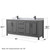 Wyndham WCV252580DGBCMUNSMXX Daria 80 Inch Double Bathroom Vanity in Dark Gray, White Carrara Marble Countertop, Undermount Square Sinks, Matte Black Trim