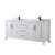 Wyndham WCV252580DWBCMUNSMXX Daria 80 Inch Double Bathroom Vanity in White, White Carrara Marble Countertop, Undermount Square Sinks, Matte Black Trim