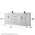 Wyndham WCV252580DWBCMUNSM70 Daria 80 Inch Double Bathroom Vanity in White, White Carrara Marble Countertop, Undermount Square Sinks, Matte Black Trim, 70 Inch Mirror