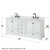 Wyndham WCS202080DWBCMUNSMED Deborah 80 Inch Double Bathroom Vanity in White, White Carrara Marble Countertop, Undermount Square Sinks, Matte Black Trim, Medicine Cabinets
