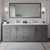 Wyndham WCF292984DKGC2UNSM70 Miranda 84 Inch Double Bathroom Vanity in Dark Gray, Carrara Cultured Marble Countertop, Undermount Square Sinks, Brushed Nickel Trim, 70 Inch Mirror