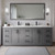 Wyndham WCF292984DGBC2UNSMXX Miranda 84 Inch Double Bathroom Vanity in Dark Gray, Carrara Cultured Marble Countertop, Undermount Square Sinks, Matte Black Trim