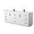 Wyndham WCF292984DWBC2UNSMXX Miranda 84 Inch Double Bathroom Vanity in White, Carrara Cultured Marble Countertop, Undermount Square Sinks, Matte Black Trim