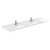 Wyndham WCF292984DWBC2UNSMXX Miranda 84 Inch Double Bathroom Vanity in White, Carrara Cultured Marble Countertop, Undermount Square Sinks, Matte Black Trim