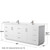 Wyndham WCF292984DWHC2UNSMXX Miranda 84 Inch Double Bathroom Vanity in White, Carrara Cultured Marble Countertop, Undermount Square Sinks, Brushed Nickel Trim