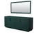 Wyndham WCF292984DGKCXSXXM70 Miranda 84 Inch Double Bathroom Vanity in Green, No Countertop, No Sink, Matte Black Trim, 70 Inch Mirror