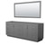 Wyndham WCF292984DKGCXSXXM70 Miranda 84 Inch Double Bathroom Vanity in Dark Gray, No Countertop, No Sink, Brushed Nickel Trim, 70 Inch Mirror
