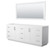Wyndham WCF292984DWHCXSXXM70 Miranda 84 Inch Double Bathroom Vanity in White, No Countertop, No Sink, Brushed Nickel Trim, 70 Inch Mirror