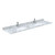 Wyndham WCF292984DKGCMUNSMXX Miranda 84 Inch Double Bathroom Vanity in Dark Gray, White Carrara Marble Countertop, Undermount Square Sinks, Brushed Nickel Trim