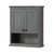 Wyndham WCS2020WCGB Deborah Over-the-Toilet Bathroom Wall-Mounted Storage Cabinet in Dark Gray with Matte Black Trim