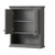 Wyndham WCS2020WCGB Deborah Over-the-Toilet Bathroom Wall-Mounted Storage Cabinet in Dark Gray with Matte Black Trim