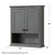 Wyndham WCS2020WCGB Deborah Over-the-Toilet Bathroom Wall-Mounted Storage Cabinet in Dark Gray with Matte Black Trim