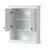 Wyndham WCS2020WCWB Deborah Over-the-Toilet Bathroom Wall-Mounted Storage Cabinet in White with Matte Black Trim