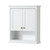 Wyndham WCS2020WCWG Deborah Over-the-Toilet Bathroom Wall-Mounted Storage Cabinet in White with Brushed Gold Trim