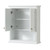 Wyndham WCS2020WCWG Deborah Over-the-Toilet Bathroom Wall-Mounted Storage Cabinet in White with Brushed Gold Trim