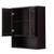 Wyndham WCV2525WCEB Daria Over-the-Toilet Bathroom Wall-Mounted Storage Cabinet in Dark Espresso with Matte Black Trim