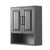 Wyndham WCV2525WCGB Daria Over-the-Toilet Bathroom Wall-Mounted Storage Cabinet in Dark Gray with Matte Black Trim