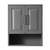 Wyndham WCV2525WCGB Daria Over-the-Toilet Bathroom Wall-Mounted Storage Cabinet in Dark Gray with Matte Black Trim