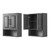 Wyndham WCV2525WCGB Daria Over-the-Toilet Bathroom Wall-Mounted Storage Cabinet in Dark Gray with Matte Black Trim