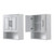 Wyndham WCV2525WCWB Daria Over-the-Toilet Bathroom Wall-Mounted Storage Cabinet in White with Matte Black Trim