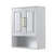 Wyndham WCV2525WCWG Daria Over-the-Toilet Bathroom Wall-Mounted Storage Cabinet in White with Brushed Gold Trim