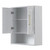 Wyndham WCV2525WCWG Daria Over-the-Toilet Bathroom Wall-Mounted Storage Cabinet in White with Brushed Gold Trim