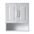 Wyndham WCV2525WCWG Daria Over-the-Toilet Bathroom Wall-Mounted Storage Cabinet in White with Brushed Gold Trim