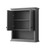Wyndham WCV2323WCGB Avery Over-the-Toilet Bathroom Wall-Mounted Storage Cabinet in Dark Gray with Matte Black Trim