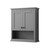 Wyndham WCV2323WCGB Avery Over-the-Toilet Bathroom Wall-Mounted Storage Cabinet in Dark Gray with Matte Black Trim