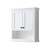 Wyndham WCV2323WCWB Avery Over-the-Toilet Bathroom Wall-Mounted Storage Cabinet in White with Matte Black Trim