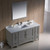 Fresca FVN20-123612GR Fresca Oxford 60" Gray Traditional Bathroom Vanity