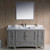 Fresca FVN20-123612GR Fresca Oxford 60" Gray Traditional Bathroom Vanity