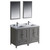 Fresca FVN20-2424GR Fresca Oxford 48" Gray Traditional Double Sink Bathroom Vanity