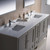 Fresca FVN20-361236GR Fresca Oxford 84" Gray Traditional Double Sink Bathroom Vanity