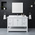 Fresca FVN2348WH Fresca Manchester 48" White Traditional Bathroom Vanity w/ Mirror