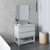 Fresca FVN3136RWH-FS Fresca Formosa 36" Floor Standing Modern Bathroom Vanity w/ Open Bottom & Mirror in Rustic White