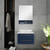 Fresca FVN6124RBL-UNS Fresca Lucera 24" Royal Blue Wall Hung Undermount Sink Modern Bathroom Vanity w/ Medicine Cabinet