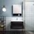 Fresca FVN6130ES-UNS Fresca Lucera 30" Espresso Wall Hung Undermount Sink Modern Bathroom Vanity w/ Medicine Cabinet