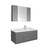 Fresca FVN6136GR-UNS-R Fresca Lucera 36" Gray Wall Hung Undermount Sink Modern Bathroom Vanity w/ Medicine Cabinet - Right Version