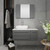 Fresca FVN6136GR-VSL-L Fresca Lucera 36" Gray Wall Hung Vessel Sink Modern Bathroom Vanity w/ Medicine Cabinet - Left Version