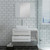 Fresca FVN6136WH-VSL-L Fresca Lucera 36" White Wall Hung Vessel Sink Modern Bathroom Vanity w/ Medicine Cabinet - Left Version