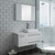 Fresca FVN6136WH-VSL-R Fresca Lucera 36" White Wall Hung Vessel Sink Modern Bathroom Vanity w/ Medicine Cabinet - Right Version