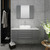 Fresca FVN6142GR-VSL Fresca Lucera 42" Gray Wall Hung Vessel Sink Modern Bathroom Vanity w/ Medicine Cabinet