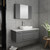 Fresca FVN6142GR-VSL Fresca Lucera 42" Gray Wall Hung Vessel Sink Modern Bathroom Vanity w/ Medicine Cabinet
