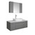 Fresca FVN6142GR-VSL Fresca Lucera 42" Gray Wall Hung Vessel Sink Modern Bathroom Vanity w/ Medicine Cabinet