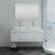 Fresca FVN6148WH-VSL-D Fresca Lucera 48" White Wall Hung Double Vessel Sink Modern Bathroom Vanity w/ Medicine Cabinet