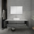 Fresca FVN6160GR-VSL Fresca Lucera 60" Gray Wall Hung Single Vessel Sink Modern Bathroom Vanity w/ Medicine Cabinet