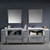 Fresca FVN62-108GR-UNS Fresca Torino 108" Gray Modern Double Sink Bathroom Vanity w/ 3 Side Cabinets & Integrated Sinks